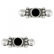 Breloques en métal DQ connecteur Argenté antique-noir (sans nickel)