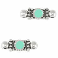 Breloques en métal DQ connecteur Argenté antique-bleu veraman (sans nickel)