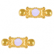 Breloques en métal DQ connecteur Doré-violet lavande (sans nickel)
