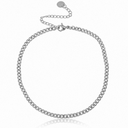 Chaines de cheville en acier Inox jaseron maillons Argenté