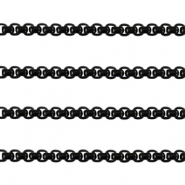 Chaîne maille jaseron 3mm Noir