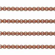 Chaîne maille jaseron 3mm Marron