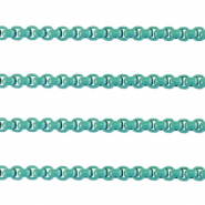 Chaîne maille jaseron 3mm Vert émeraude