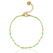 Bracelets en acier inox Vert-doré