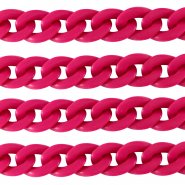 Chaîne acrylique 22mm mat Rose magenta