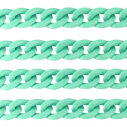 Chaîne acrylique 18mm brillante Vert turquoise