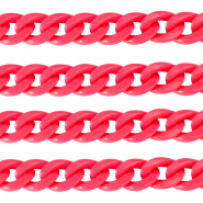 Cha&icirc;ne acrylique 18mm brillante Rose n&eacute;on
