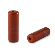 Pierres naturelles perles Jasper tube Rouge rouille