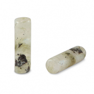 Pierres naturelles perles Labradorite tube Gris verdâtre