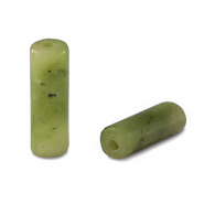 Pierres naturelles perles Marbre tube Vert olive