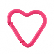 Appr&ecirc;ts color&eacute;s anneau porte-cl&eacute;s coeur Rose n&eacute;on