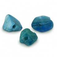 Pierres naturelles perles Fluorapatite Bleu pétrole