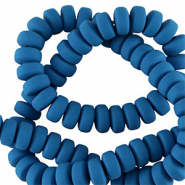 Perles en polymère rondelles 7mm Bleu