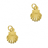 Breloques en acier Inox coquille Doré
