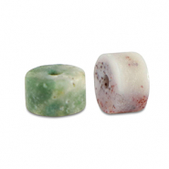 Pierres naturelles Quartz disc 4x2mm Multicolore vert