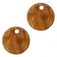 Pendentifs en résine 12mm Orange récolte-marron