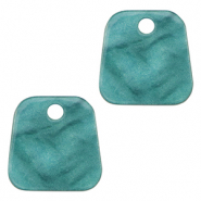Pendentifs en résine trapèze Bleu pétrole