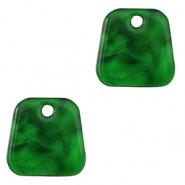 Pendentifs en résine trapèze Vert émeraude