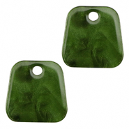 Pendentifs en résine trapèze Vert mousse