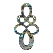 Pendentifs en résine baroque Multicolore marbré