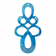 Pendentifs en résine baroque Bleu de prusse
