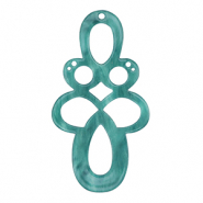 Pendentifs en résine baroque Bleu pétrole