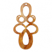 Pendentifs en résine baroque Orange récolte-marron