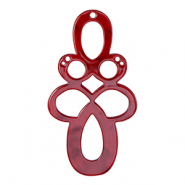 Pendentifs en résine baroque Rouge salsa