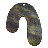 Pendentifs en résine organique pailleté Multicolore galaxy