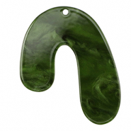 Pendentifs en résine organique Vert mousse