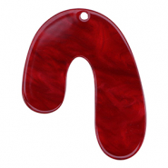 Pendentifs en résine organique Rouge salsa
