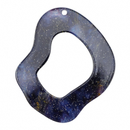 Pendentifs en résine organique pailleté Multicolore galaxy