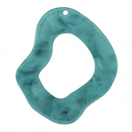 Pendentifs en résine organique Bleu pétrole