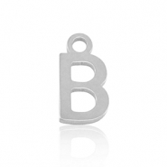 Breloques en acier Inox alphabet lettre B Argenté