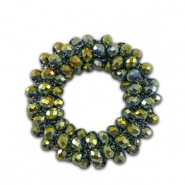 Pendentifs facettées 32mm Vert olive