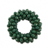 Pendentifs facettées 32mm Vert foncé