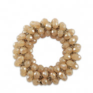 Pendentifs facettées 32mm Beige