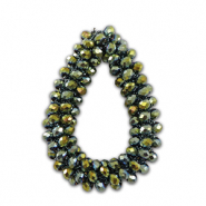 Pendentifs facettées goutte Vert olive
