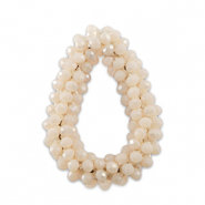 Pendentifs facettées goutte Rose nude