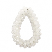 Pendentifs facettées goutte Blanc