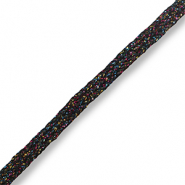 Ruban Noir-multicolore pailleté