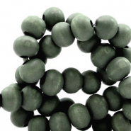 Perles en bois rond 8mm Gris foncé