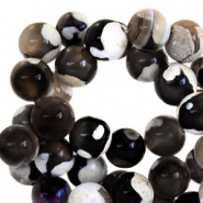 Pierres naturelles Calcédoine (Quartz, Agate) 8mm Beige marron