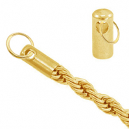Apprêts en acier inox embout pour chaîne maille jaseron twist doré