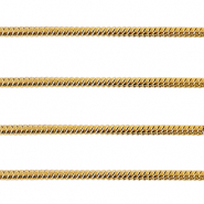 Apprêts en acier Inox chaîne maille jaseron serpentine 1.6mm Doré