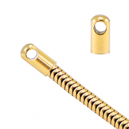 Apprêts en acier Inox embout pour chaîne maille jaseron serpentine Ø3.4mm Doré