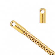 Apprêts en acier Inox embout pour chaîne maille jaseron serpentine Ø2.5mm Doré