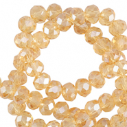 Perles à facettes 8x6mm disque Heishi Jaune souci-pearl shine coating
