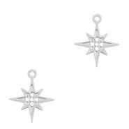Breloques en acier Inox étoile Argenté