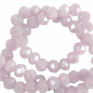Perles à facettes 4x3mm disque Heishi Lavande brouillard-pearl shine coating